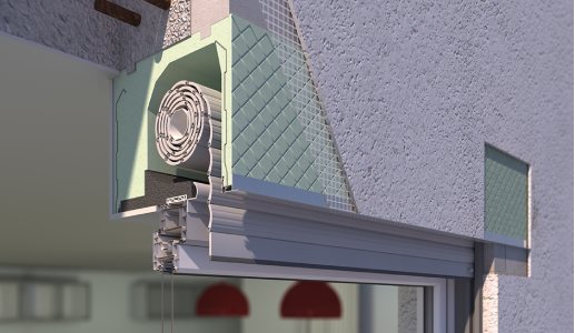 Αόρατο κουτί πολυστερίνης για οικιακά ρολά και εξωτερικά venetian blinds 